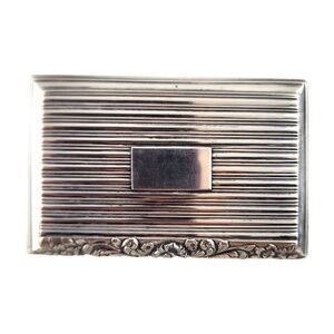 Birmingham England Joseph Willmore 1842 Sterling Silver Snuffbox #18693